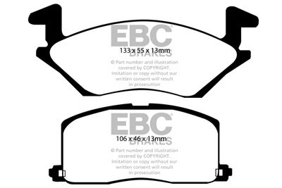 Комплект тормозных колодок, дисковый тормоз EBC Brakes DP879 для TOYOTA STARLET