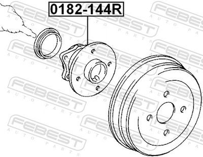 Wheel Hub 0182-144R