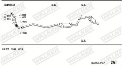 Изпускателна система WALKER BWH25445A