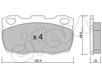 CIFAM 822-352-1 Тормозные колодки и сигнализаторы  для LAND ROVER DEFENDER Station Wagon (L316) 2.5 TDI 4x4 (L316)