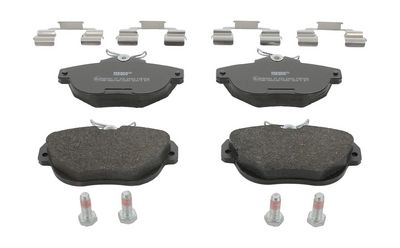 Remblokken set Achter (met remklauw geleidingsbouten  met slot), past: CITROEN C6 2.2D-3.0D 09.05-12.12