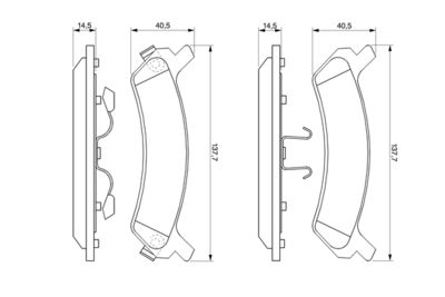 BREMSBELAGSATZ SCHEIBENBREMSE BOSCH 0986424231