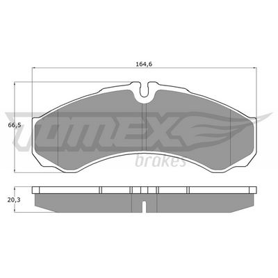 Sada brzdových destiček, kotoučová brzda TOMEX Brakes TX 11-113
