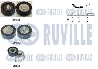 SET CUREA TRANSMISIE CU CANELURI RUVILLE 570137