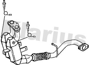 KLARIUS 321735 Катализатор  для ALFA ROMEO 147 (937_) 1.6 16V T.SPARK (937.AXA1A, 937.AXB1A, 937.BXB1A)
