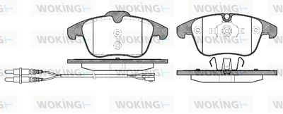 Комплект тормозных колодок, дисковый тормоз WOKING P13493.01 для CITROËN C5