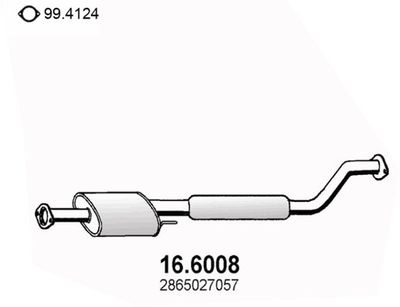 ASSO 16.6008 Глушитель выхлопных газов  для HYUNDAI COUPE (Хендай Коупе)