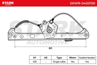 стъклоподемник STARK SKWR-0420150
