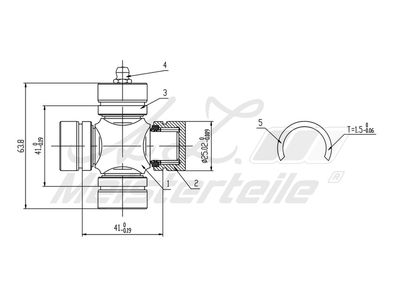 Шарнир, карданен вал A.Z. Meisterteile AZMT-42-041-1041