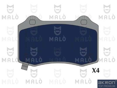 комплект спирачно феродо, дискови спирачки AKRON-MALÒ 1051229
