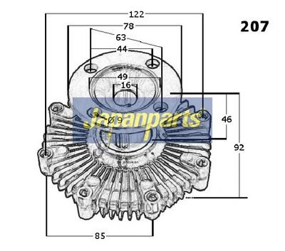 Cupla, ventilator radiator JAPANPARTS VC-207