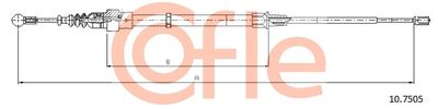 COFLE 92.10.7505 Трос ручного тормоза  для SEAT LEON (Сеат Леон)