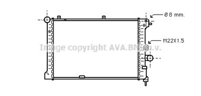 Радиатор, охлаждение двигателя AVA QUALITY COOLING OL2168 для OPEL VECTRA