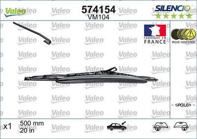 Balai d'essuie-glace VALEO — 500mm