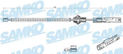 Тросик, cтояночный тормоз SAMKO C0250B для FORD FUSION