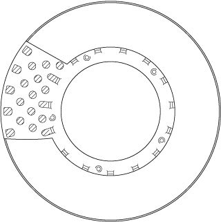 Brake disc voor Links/Rechts (377mmx45mm) past: DAF F 600, F 800  AVIA D-LINE 12.86-