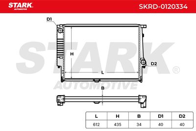 радиатор, охлаждане на двигателя STARK SKRD-0120334