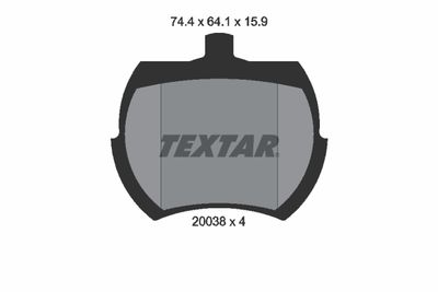 Комплект тормозных колодок, дисковый тормоз TEXTAR 2003801 для ROVER MINI