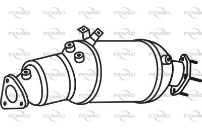 Filtr sadzy / filtr cząstek stałych, układ wydechowy FENNO 4F0254750BX