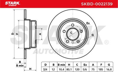 спирачен диск STARK SKBD-0022139