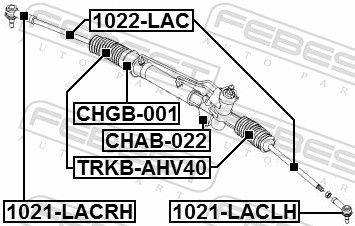 Mounting, steering gear CHAB-022