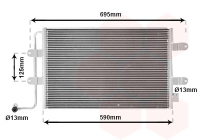 Конденсатор, кондиционер VAN WEZEL 58005252 для VW NEW