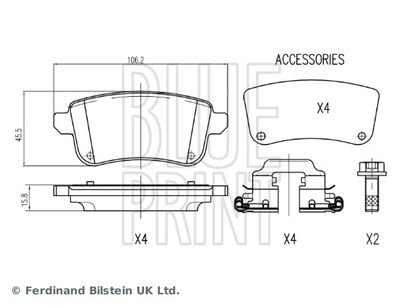 Brake Pad Set BLUE PRINT ADBP420093