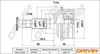 каре комплект, полуоска DR!VE+ DP2110.10.1298