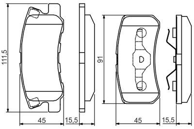 Brake Pad Set, disc brake 0 986 495 172