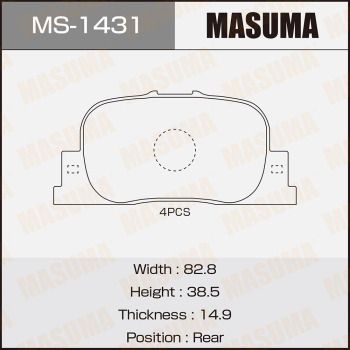 MASUMA MS-1431 Тормозные колодки барабанные  для LEXUS ES (Лексус Ес)
