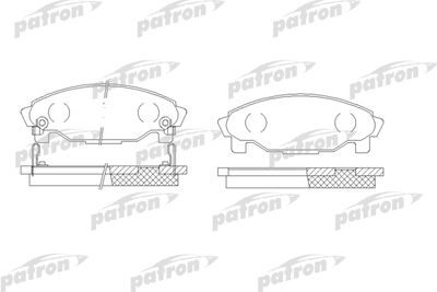 Комплект тормозных колодок, дисковый тормоз PATRON PBP1009 для DAIHATSU GRAN