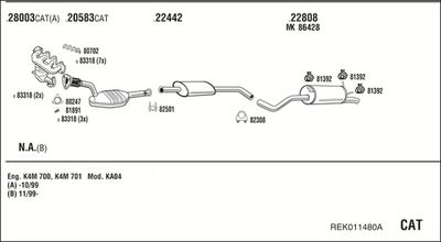 SISTEM DE ESAPAMENT WALKER REK011480A