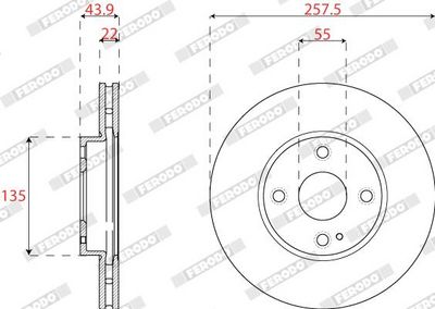 BREMSSCHEIBE FERODO DDF2861C 1