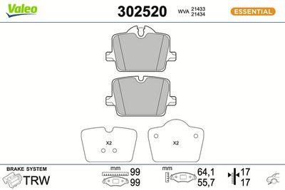 SET PLACUTE FRANA FRANA DISC VALEO 302520