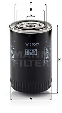 Масляный фильтр MANN-FILTER W 940/21 для OPEL SENATOR