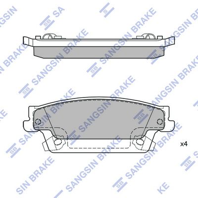 Комплект тормозных колодок, дисковый тормоз Hi-Q SP2254 для CADILLAC SRX