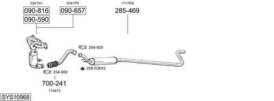 Układ wydechowy BOSAL SYS10968