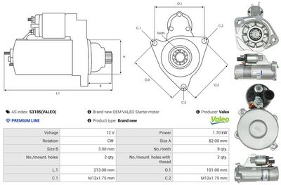 STARTER AS-PL S3185VALEO 4