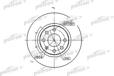 PATRON PBD1625 Гальмівні диски 
