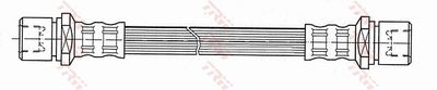 Remleiding/slang flexibel Achter Links/Rechts (lengte 300mm, M10x1/M10x1) past: SUBARU LEGACY III, LEGACY IV, OUTBACK 2.0/2.5/3.0 10.98-12.09