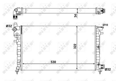 Radiator, engine cooling 509502A