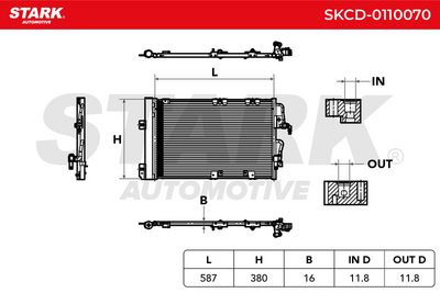 кондензатор, климатизация STARK SKCD-0110070