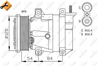 Kompressor, klimatanläggning NRF 32484