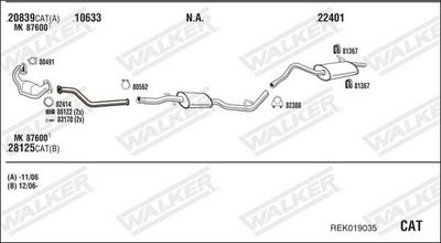 ABGASANLAGE WALKER REK019035