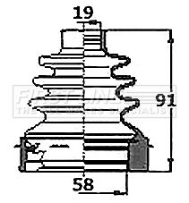 Bellow, drive shaft FIRST LINE FCB6144