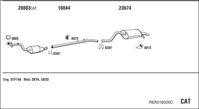 Układ wydechowy WALKER REK016020C