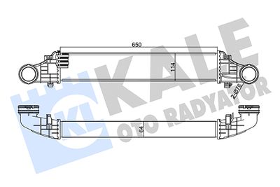 KALE OTO RADYATÖR 344985 Интеркулер  для MERCEDES-BENZ E-CLASS T-Model (S211) E 200 Kompressor (211.241)