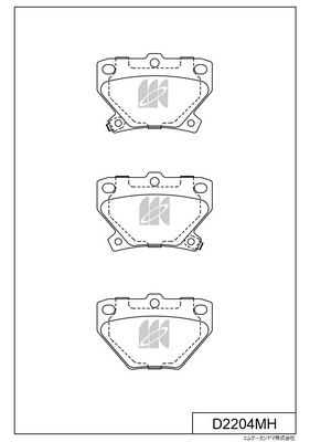 MK Kashiyama D2204MH Тормозные колодки и сигнализаторы  для GREAT WALL  (Грейтвол Коолбеар)
