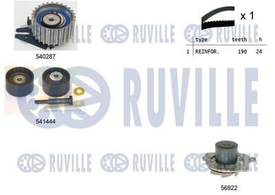 Водяной насос + комплект зубчатого ремня RUVILLE 5501331 для FIAT STRADA