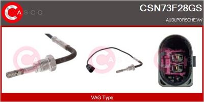 Čidlo, teplota výfukových plynů CASCO CSN73F28GS
